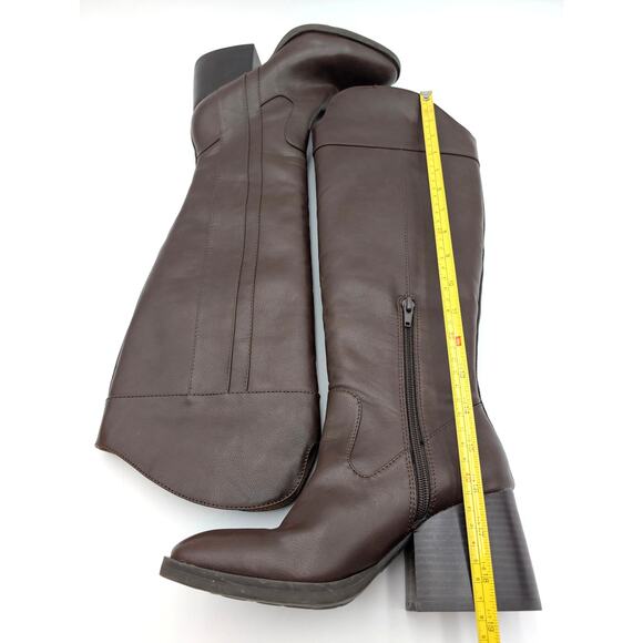 Korks Scarlet Western Boots Women's Side Zip Dark Brown Size US6M EU36.5 - Picture 6 of 14